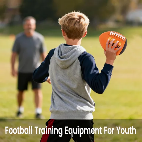 Vista 7 de KUYOTQ PassCatch Training Football, Kids Size 6(Ages 5-10) Youth Size 7(Ages 8-13) Official Size 9(Ages 13+) Fatherless Bounce Back Composite Naranja