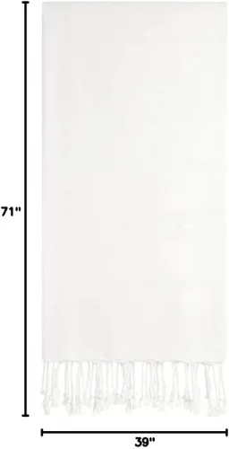 Vista 8 de Toalla de playa turca de 39 x 71 % algodón turco prelavada, sin arena, de gran tamaño, absorbente, de secado rápido, toalla de playa ligera