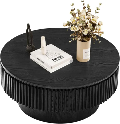 Vista 19 de LKTART Mesa de Centro con Tapa Elevable para Sala de Estar, Mesa de Centro Acanalada de Acento con Almacenamiento, Mesa de Té Central Rectangular