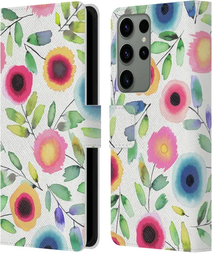 Vista 152 de Head Case Designs Officially Licensed Ninola Ditsy Flowers Yellow Nature Bold Leather Wallet Case Compatible with Samsung Galaxy A07 4G