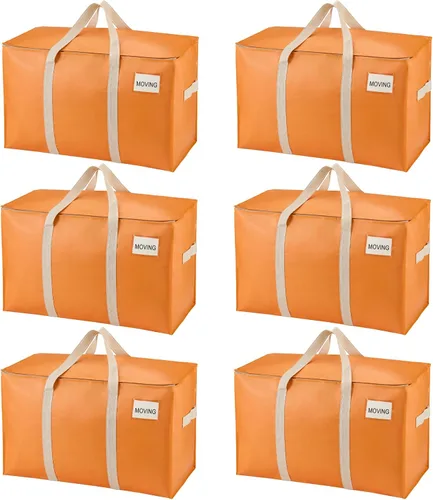 Vista 45 de VENO - Paquete de mudanzas, cajas de almacenamiento para embalaje universitario con tapas alternativas, para dormitorio, extragrande, asas
