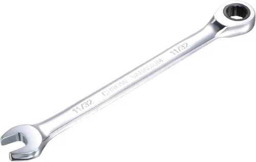 Vista 11 de uxcell Llave combinada de carraca de 1 pulgada SAE de 72 dientes y 12 puntos, llave de caja abierta de trinquete, herramientas Cr-V