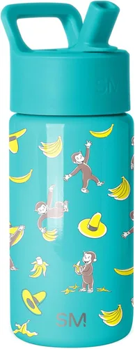 Vista 59 de Simple Modern Botella de agua para niños con tapa con pajilla, vaso aislado de acero inoxidable de 14 onzas para niños y a prueba de derrames