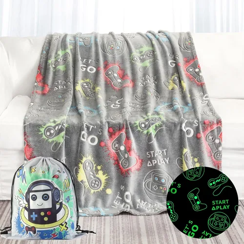 Vista 13 de LIFEYJ Manta que brilla en la oscuridad, regalos de unicornios para niñas, manta suave de 3, 4, 5, 6, 7, 8, 9, 10 años, juguetes para niñas de 6 a 8