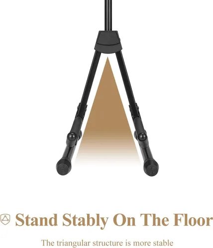 Vista 5 de Eastar Soporte para violín con lazos, soporte para guitarra acústica bajo, mandolina, banjo, soporte portátil y ajustable negro, fácil de instalar