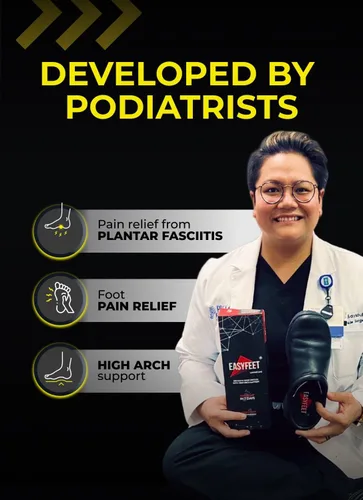 Vista 4 de Plantillas de apoyo para el arco de la fascitis plantar para hombres y mujeres, Plantillas para calzado - Plantillas ortopédicas - Pie plano - Negro
