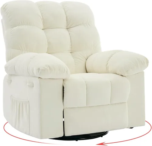 Vista 11 de Garvee Silla reclinable mecedora de 21.4 pulgadas, para sala de estar y Verde-1