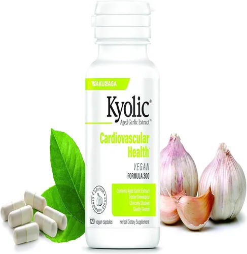 Vista 7 de Kyolic - Extracto de ajo envejecido Fórmula 300 - Salud cardiovascular - Suplemento de extracto de ajo envejecido biodisponible - Apoya la función