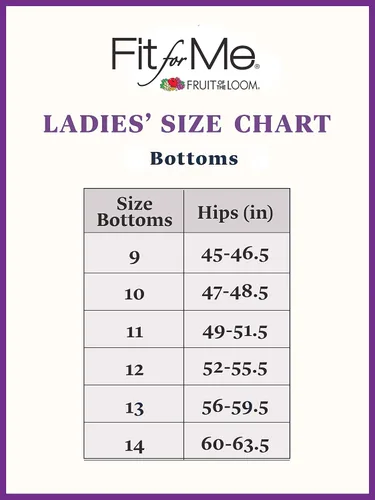Vista 5 de Fruit of the Loom Women's Fit for Me Plus Size Underwear