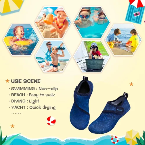 Vista 7 de Racqua Zapatos de natación para niños y niñas zapatos de agua para surfear zapatos acuáticos para deportes acuáticos zapatos de secado rápido