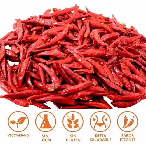 Vista 4 de Pimientos rojos secos de Yimi, especias picantes medias para la cocina multi 10,7 onzas