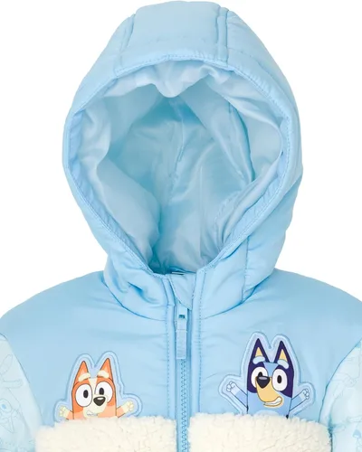 Vista 4 de Bluey Bingo - Abrigo de invierno con cremallera para niñas pequeñas