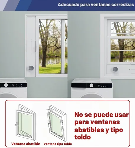 Vista 4 de LEOPO - Kit de ventanas de ventilación para secadora de 4 pulgadas para ventanas correderas