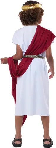 Vista 3 de Disfraz griego Toga para niños, Blanco