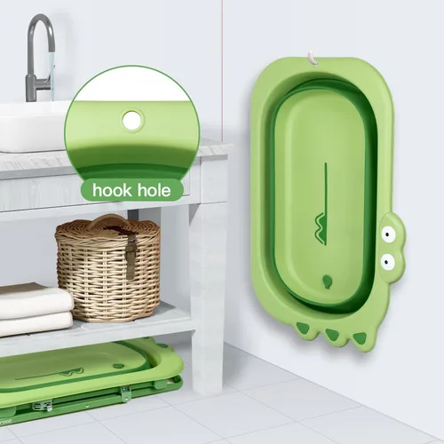 Vista 3 de Beberoad Love Bañera plegable para recién nacidos a niños pequeños – Tina portátil y ajustable con diseño antideslizante, bañera que ahorra espacio