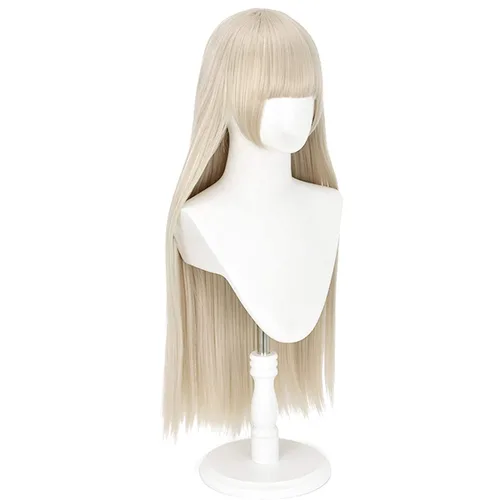 Vista 3 de Peluca de cosplay anime Momobami Ririka para Kakegurui gris largo pelo recto Halloween disfraz peluca