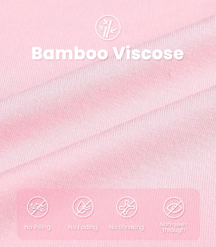Vista 6 de NACHILA Camisones para mujer, viscosa hecha de bambú, cuello en V, manga corta, ropa de dormir fresca