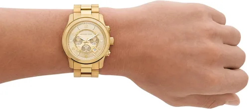 Vista 35 de Michael Kors Runway - Reloj cronógrafo de acero inoxidable para hombre con correa de acero o silicona