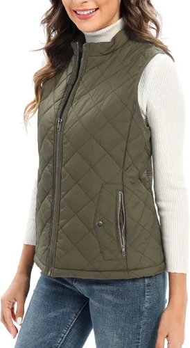 Vista 2 de Xeoxarel Chaleco acolchado para mujer, chaqueta acolchada sin mangas (XS-XXL)