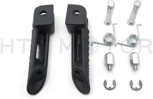 Vista 3 de MT390-025 - Reposapiés delantero negro compatible con Suzuki Gsx-R Gsxr 600 750 1000 2000-2011 Negro - fente