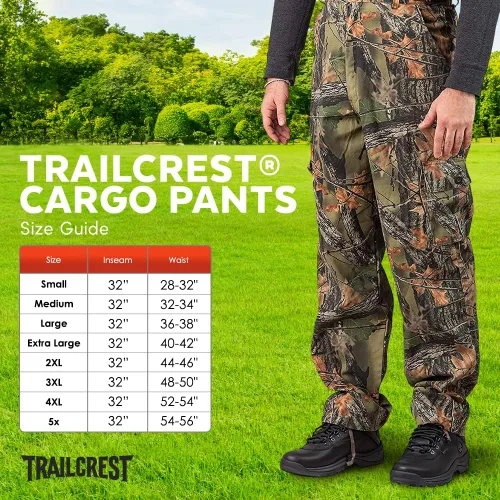 Vista 4 de TrailCrest Pantalones tácticos de senderismo de caza para hombre
