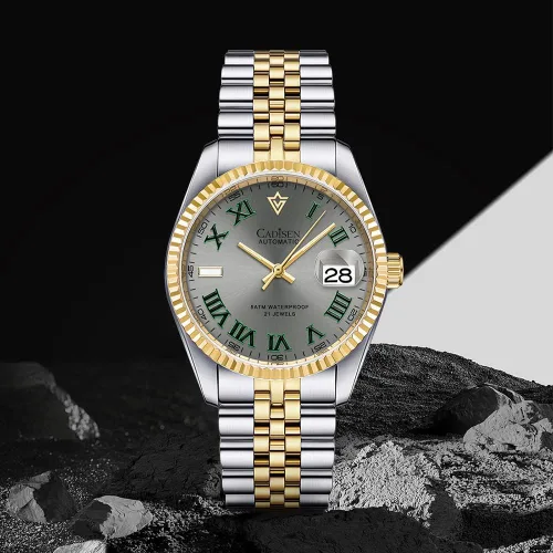 Vista 6 de CADISEN Relojes automáticos MIYOTA 8215 Reloj de pulsera impermeable para hombre, 38mm