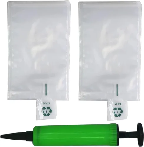 Vista 20 de Miupoo Bolsas de aire de embalaje, bolsa protectora de embalaje de aire inflable de plástico transparente con cojín de bomba gratis, bolsa