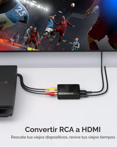 Vista 7 de Adaptador WENTER de RCA a HDMI, convertidor de 1080P AV a HDMI, adaptador de audio y video compuesto mini CVBS, compatible con PAL/NTSC