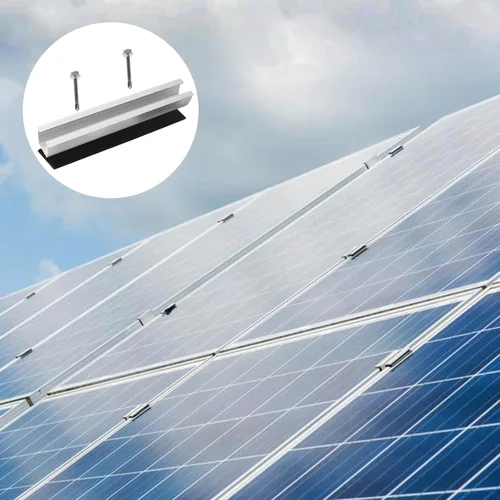 Vista 5 de Soportes de montaje en panel solar, soportes Z de aluminio ligero de 4.7 in, para soporte de panel solar, placa trapezoidal, montaje en techo plano