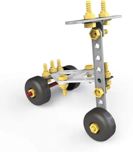 Vista 6 de Miniland Educativo - Actividad Mecaniko Constructor Set (191 Piezas) Color Rojo/Amarillo/Carbón