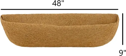 Vista 2 de Gardener Select (R894) - Revestimiento de coco para canal, fibra de coco preformada, revestimiento de fibra de coco para macetero (48 pulgadas)