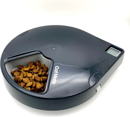 Vista 3 de Cat Mate 5-Meal Automatic Pet Feeder, 330g per Bowl, Gray