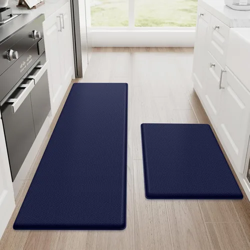 Vista 14 de StepRite Tapetes de cocina, 2 tapetes acolchados, antifatiga, para piso, de escritorio, antideslizante, impermeables, oficina, alfombras de 17.3 x