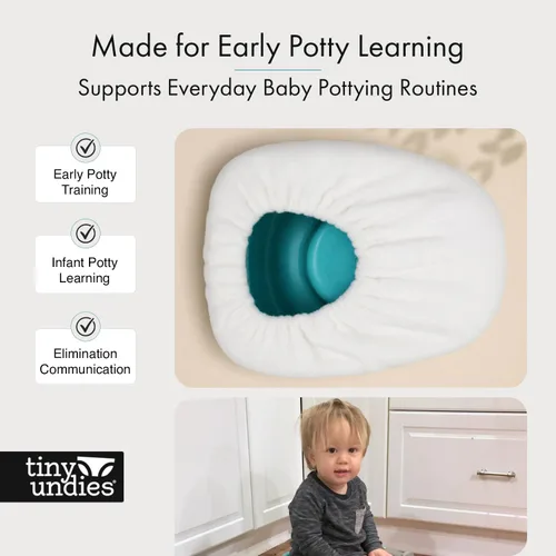Vista 7 de Potty Cozy for Mini Orinal - Funda de asiento de forro polar de algodón 100% sin teñir, cojín suave y cálido para orinal de bebé, certificado Oeko