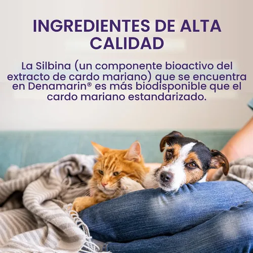 Vista 4 de Nutramax Laboratories Denamarin Suplemento de salud hepática para perros pequeños y gatos - Con S-adenosilmetionina (SAMe) y silibina, 30 tabletas