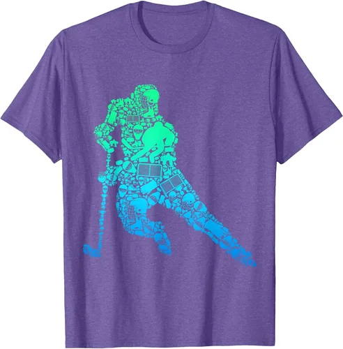 Vista 41 de Jugador de hockey sobre hielo Camiseta de hockey sobre hielo para hombres y niños Asphalt Grey