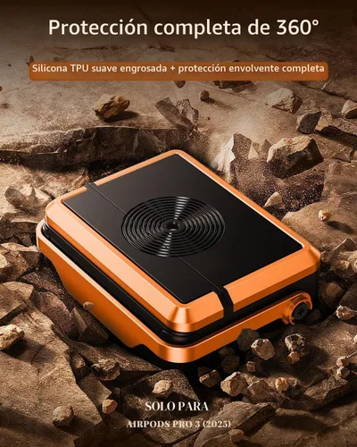 Vista 8 de OATSBASF Funda para AirPods Pro 3, funda para tocadiscos retro compatible con AirPods Pro de 3ª generación (2025), cubierta de protección completa