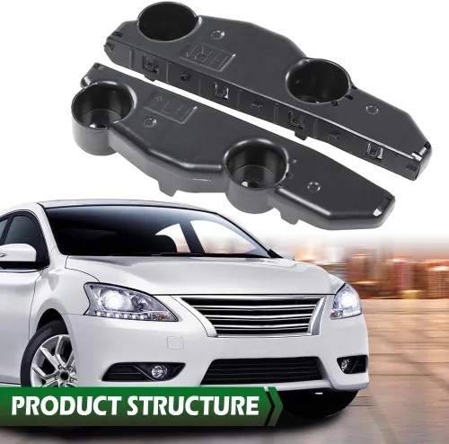 Vista 9 de GRAND ORANGE Soportes de parachoques delantero compatibles con Nissan Sentra Sedan 2013-2015 NI1033107 NI1032107 lado izquierdo y derecho 1 par