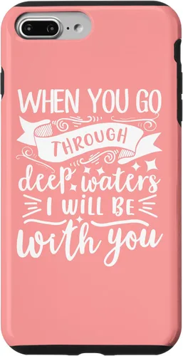 Vista 12 de iPhone 16 Bible Verse Isaiah 43:2 Christian Quote Motivational Gifts Case