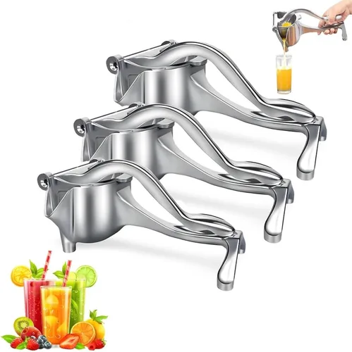Vista 9 de Exprimidor de mano - Exprimidor manual de aluminio, exprimidor de mano grande, extractor de jugo de frutas resistente para limón, naranja, lima, 1