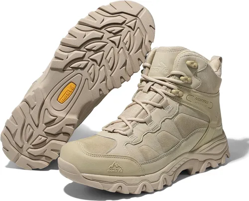 Vista 41 de NORTIV 8 - Botas de senderismo impermeables para hombre, zapatos de montañismo ligeros para exteriores