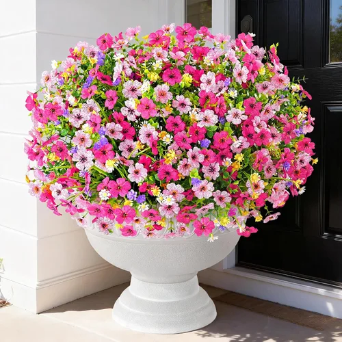 Vista 18 de 50 flores artificiales de rosas negras, ramo de rosas falsas de terciopelo