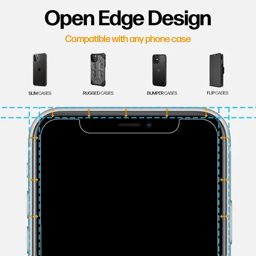 Vista 4 de Diseñado para iPhone 11 Pro Max, protector de pantalla de privacidad para iPhone XS Max, vidrio templado, protección antiespía [dureza 9H], kit