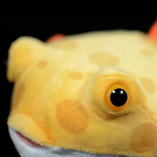 Vista 3 de FRANKIEZHOU Lindo juguete de peluche de pez globo, animal de peluche de pez, juguete de peluche, regalos para niños, peces de 7 pulgadas, amarillo