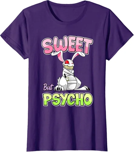 Vista 11 de Sweet But Psycho Shirt Bunny Creepy Gothic Rabbit Funny T-Shirt