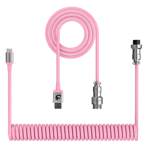 Vista 12 de ZIYOU LANG Cable de teclado C01 personalizado en espiral USB C a un cable Negro