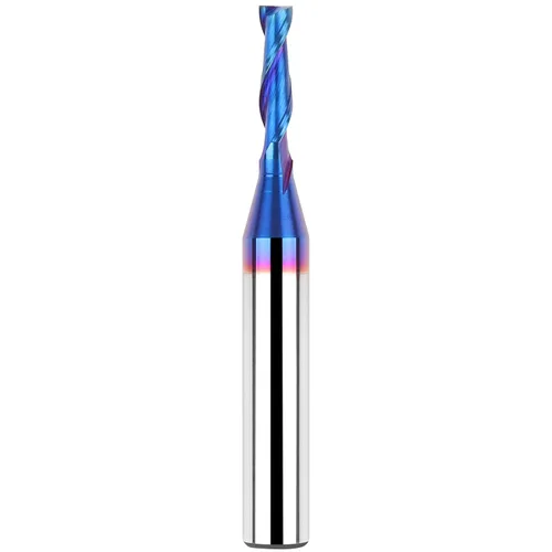Vista 46 de EANOSIC Brocas de fresadora en espiral de compresión ascendente y descendente de 1/2 pulgada de diámetro de corte con revestimiento nano azul