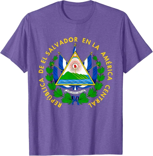 Vista 10 de Camiseta con diseño de emblema de la bandera de El Salvador