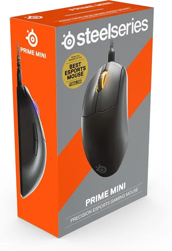 Vista 10 de SteelSeries Esports Mini FPS Gaming Mouse Ultra Light 61g – Edición Mini Prime – 5 botones programables – Sensor TrueMove Pro de 18K CPI