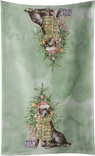 Vista 58 de Caroline's Treasures Toalla de cocina Christmas English Bulldog #2, 15 X 28, multicolor